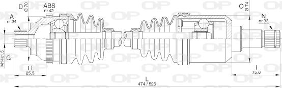 Open Parts DRS6290.00 - Piedziņas vārpsta autodraugiem.lv