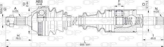 Open Parts DRS6265.00 - Piedziņas vārpsta autodraugiem.lv