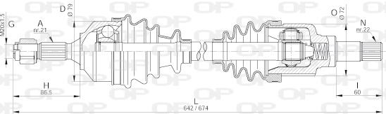 Open Parts DRS6260.00 - Piedziņas vārpsta autodraugiem.lv