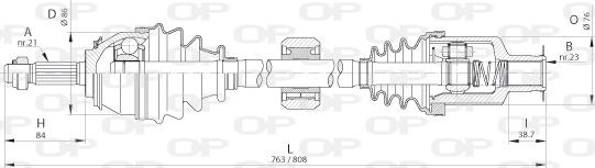 Open Parts DRS6262.00 - Piedziņas vārpsta autodraugiem.lv