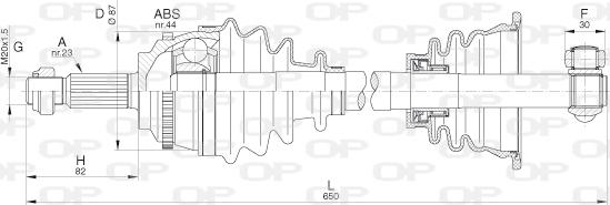 Open Parts DRS6285.00 - Piedziņas vārpsta autodraugiem.lv