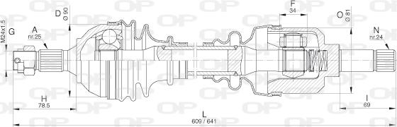Open Parts DRS6281.00 - Piedziņas vārpsta autodraugiem.lv