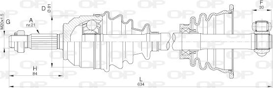 Open Parts DRS6279.00 - Piedziņas vārpsta autodraugiem.lv