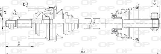 Open Parts DRS6277.00 - Piedziņas vārpsta autodraugiem.lv