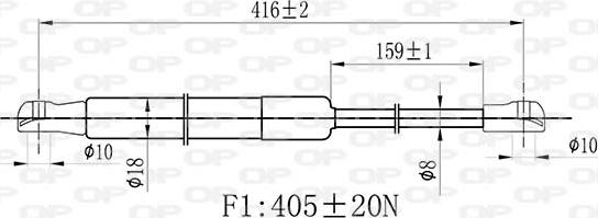 Open Parts GSR6490.00 - Gāzes atspere, Bagāžas / Kravas nodalījuma vāks autodraugiem.lv