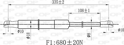 Open Parts GSR6448.00 - Gāzes atspere, Motora pārsegs autodraugiem.lv