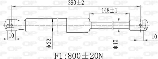 Open Parts GSR6454.00 - Gāzes atspere, Bagāžas / Kravas nodalījuma vāks autodraugiem.lv