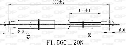 Open Parts GSR6455.00 - Gāzes atspere, Bagāžas / Kravas nodalījuma vāks autodraugiem.lv