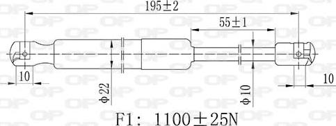 Open Parts GSR6436.00 - Gāzes atspere, Motora pārsegs autodraugiem.lv