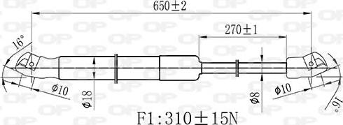 Open Parts GSR6429.00 - Gāzes atspere, Motora pārsegs autodraugiem.lv