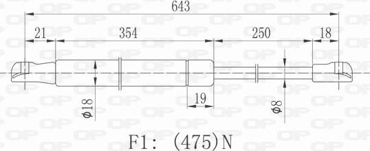 Open Parts GSR6428.00 - Gāzes atspere, Motora pārsegs autodraugiem.lv