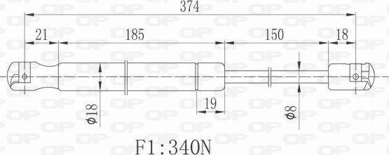 Open Parts GSR6427.00 - Gāzes atspere, Motora pārsegs autodraugiem.lv