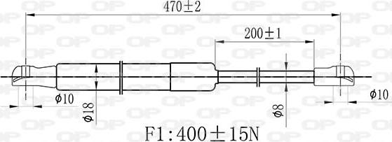 Open Parts GSR6478.00 - Gāzes atspere, Bagāžas / Kravas nodalījuma vāks autodraugiem.lv