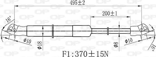 Open Parts GSR6514.00 - Gāzes atspere, Bagāžas / Kravas nodalījuma vāks autodraugiem.lv