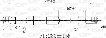 Open Parts GSR6522.00 - Gāzes atspere, Motora pārsegs autodraugiem.lv