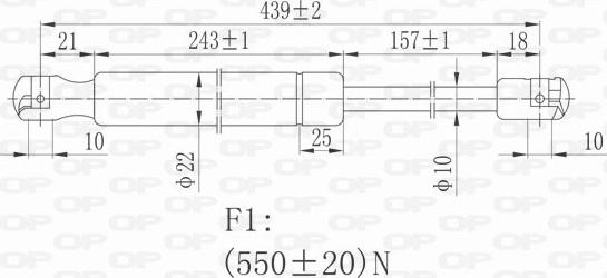 Open Parts GSR6094.00 - Gāzes atspere, Bagāžas / Kravas nodalījuma vāks autodraugiem.lv