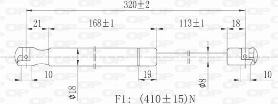 Open Parts GSR6090.00 - Gāzes atspere, Motora pārsegs autodraugiem.lv