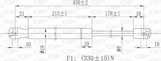 Open Parts GSR6021.00 - Gāzes atspere, Bagāžas / Kravas nodalījuma vāks autodraugiem.lv