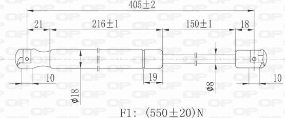 Open Parts GSR6151.00 - Gāzes atspere, Bagāžas / Kravas nodalījuma vāks autodraugiem.lv