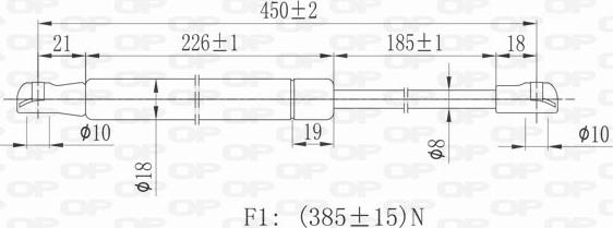 Open Parts GSR6108.00 - Gāzes atspere, Bagāžas / Kravas nodalījuma vāks autodraugiem.lv