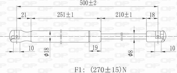 Open Parts GSR6112.00 - Gāzes atspere, Bagāžas / Kravas nodalījuma vāks autodraugiem.lv