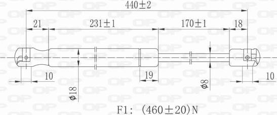 Open Parts GSR6134.00 - Gāzes atspere, Bagāžas / Kravas nodalījuma vāks autodraugiem.lv