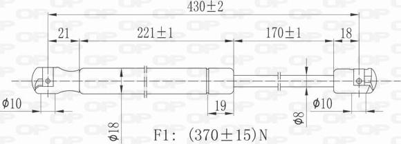 Open Parts GSR6121.00 - Gāzes atspere, Bagāžas / Kravas nodalījuma vāks autodraugiem.lv