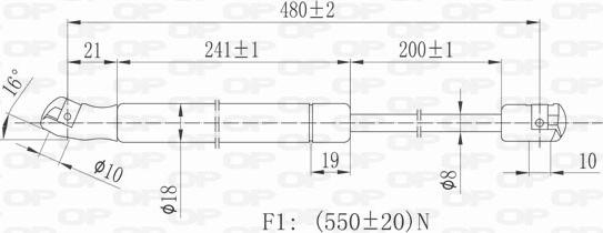 Open Parts GSR6122.00 - Gāzes atspere, Bagāžas / Kravas nodalījuma vāks autodraugiem.lv