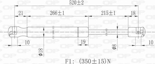 Open Parts GSR6173.00 - Gāzes atspere, Bagāžas / Kravas nodalījuma vāks autodraugiem.lv