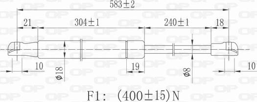 Open Parts GSR6394.00 - Gāzes atspere, Motora pārsegs autodraugiem.lv