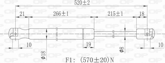 Open Parts GSR6291.00 - Gāzes atspere, Bagāžas / Kravas nodalījuma vāks autodraugiem.lv