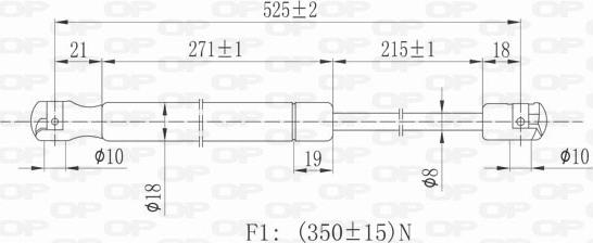 Open Parts GSR6242.00 - Gāzes atspere, Bagāžas / Kravas nodalījuma vāks autodraugiem.lv