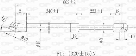 Open Parts GSR6257.00 - Gāzes atspere, Bagāžas / Kravas nodalījuma vāks autodraugiem.lv