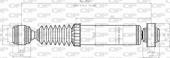 Open Parts SAB8420.12 - Amortizators autodraugiem.lv