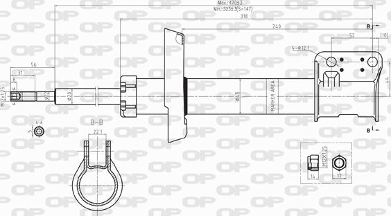 Open Parts SAB8099.11 - Amortizators autodraugiem.lv