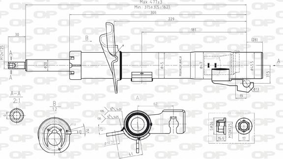 Open Parts SAB8066.31 - Amortizators autodraugiem.lv