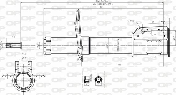 Open Parts SAB8001.31 - Amortizators autodraugiem.lv