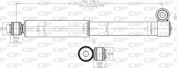 Open Parts SAB8031.32 - Amortizators autodraugiem.lv