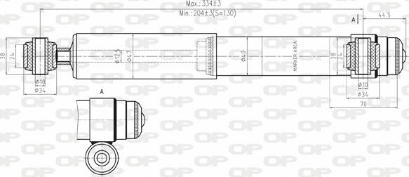 Open Parts SAB8025.12 - Amortizators autodraugiem.lv