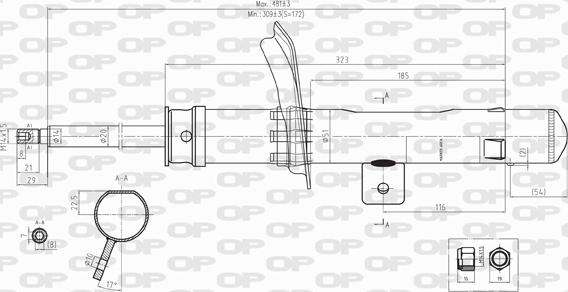 Open Parts SAB8110.31 - Amortizators autodraugiem.lv