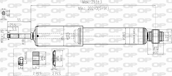 Open Parts SAB8356.11 - Amortizators autodraugiem.lv