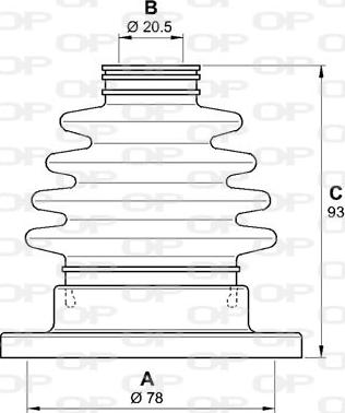 Open Parts SJK7166.00 - Putekļusargs, Piedziņas vārpsta autodraugiem.lv