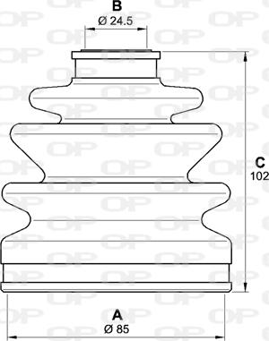 Open Parts SJK7114.00 - Putekļusargs, Piedziņas vārpsta autodraugiem.lv