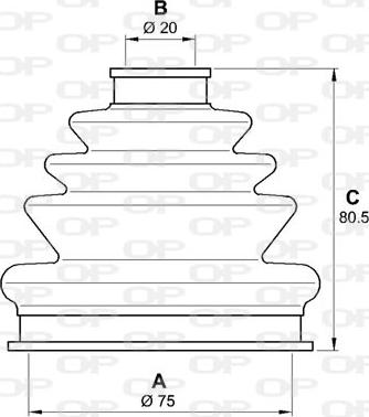 Open Parts SJK7208.00 - Putekļusargs, Piedziņas vārpsta autodraugiem.lv