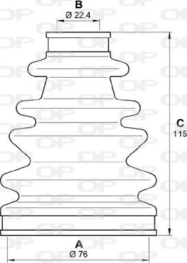 Open Parts SJK7223.00 - Putekļusargs, Piedziņas vārpsta autodraugiem.lv