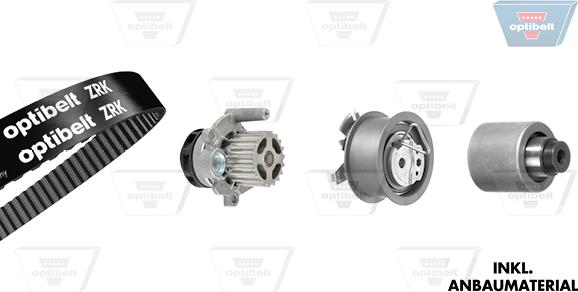Optibelt KT 1237 W4 - Ūdenssūknis + Zobsiksnas komplekts autodraugiem.lv