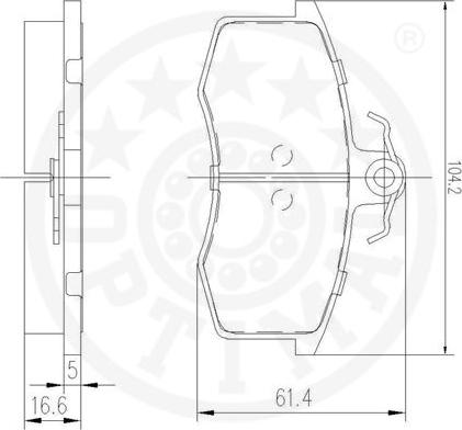 Optimal 9448 - Bremžu uzliku kompl., Disku bremzes autodraugiem.lv