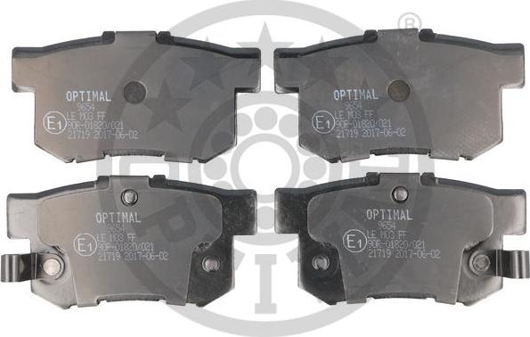 Optimal 9654 - Bremžu uzliku kompl., Disku bremzes autodraugiem.lv