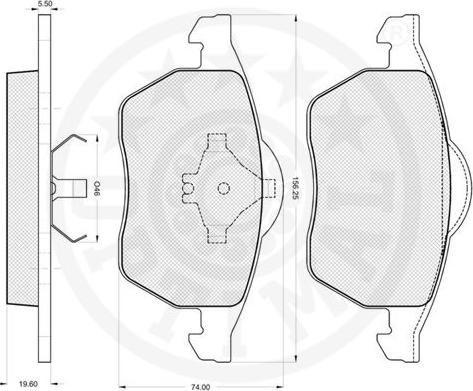 Optimal 10065 - Bremžu uzliku kompl., Disku bremzes autodraugiem.lv