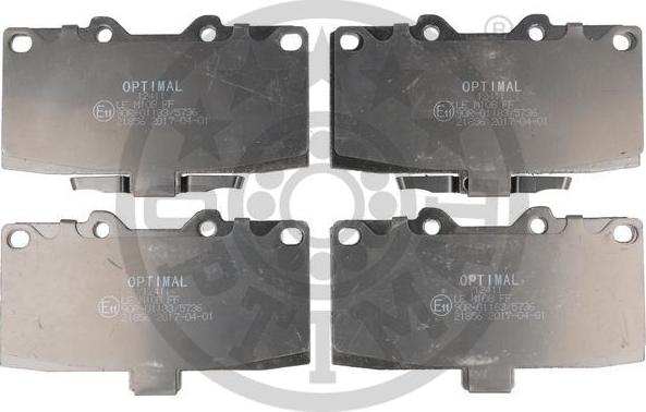 Optimal 12411 - Bremžu uzliku kompl., Disku bremzes autodraugiem.lv